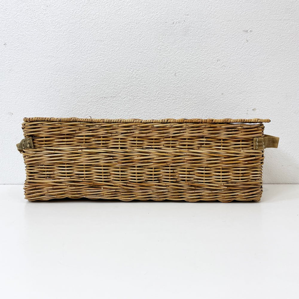 トラックファニチャー TRUCK FURNITURE RT バスケット RT BASKET RTB-1  フタ付き ラタン 布持ち手 底板 定価19,800円 ●