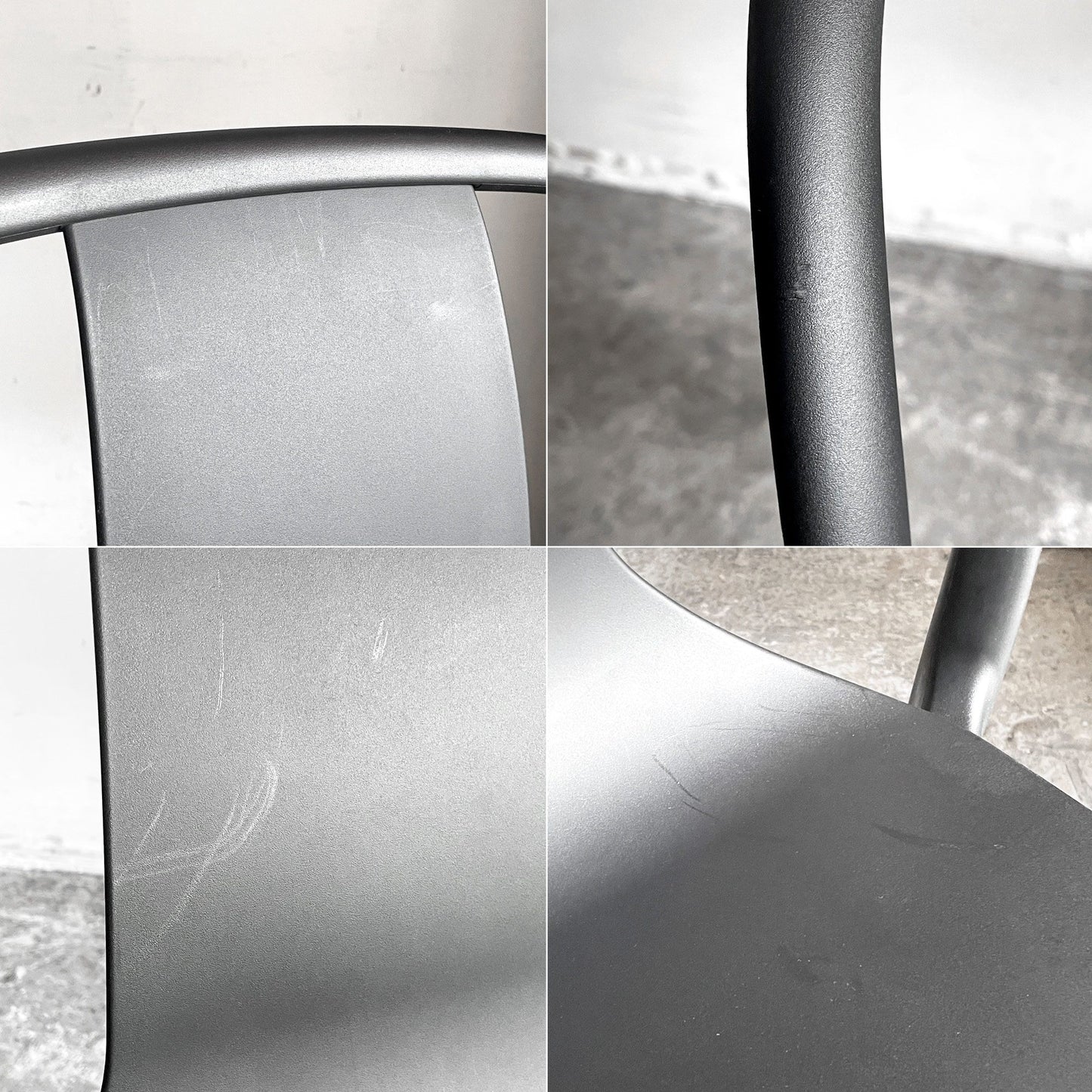 ヴィトラ Vitra ベルヴィルチェア Belleville Chair ダイニングチェア スタッキングチェア ディープブラック ロナン & エルワン・ブルレック C ■