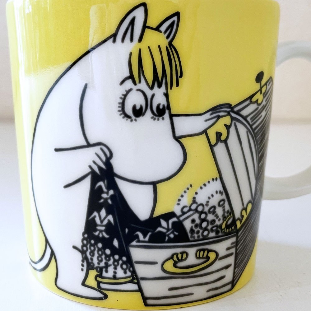 アラビア ARABIA ムーミンマグ MOOMIN スノークのお嬢さん フローレン イエロー 2001-12年 フィンランド 北欧食器 旧ロゴ 廃番 ◎