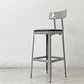 リオン LYON ファクトリー チェア FACTORY CHAIR カウンターチェア グレー バックレスト クッション PVCレザー 座面高69cm パシフィックファニチャーサービス  P.F.S取り扱い A ●