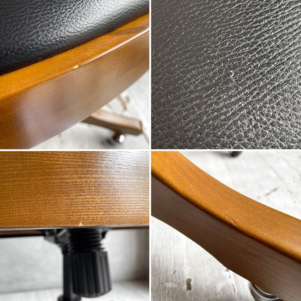 アクメファニチャー ACME Furniture ショーウォーカー SHAW-WALKER デスクチェア アームチェア タモ材 PVCレザー キャスター 昇降 リクライニング 参考定価￥79,200-♪