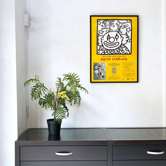 キース・ヘリング Keith Haring イベントポスター 1994年 Thalia Buchhandlung Hamburg  ドイツ 書店 ストリートアート アートフレーム 額装品 ★