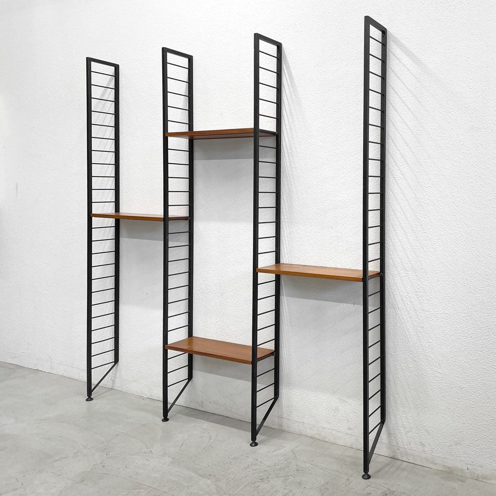 ステイプルズ Staples ラダラックス Ladderax ウォールシェルフ 3列4段 システムユニットファニチャー ロバート･ヒールズ 60's UKビンテージ 〓