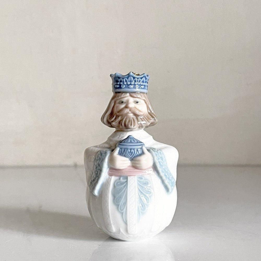 リヤドロ LLADRO ガスパール王 King Gaspar クリスマスオーナメント 箱付 陶器 ビンテージ スペイン ■