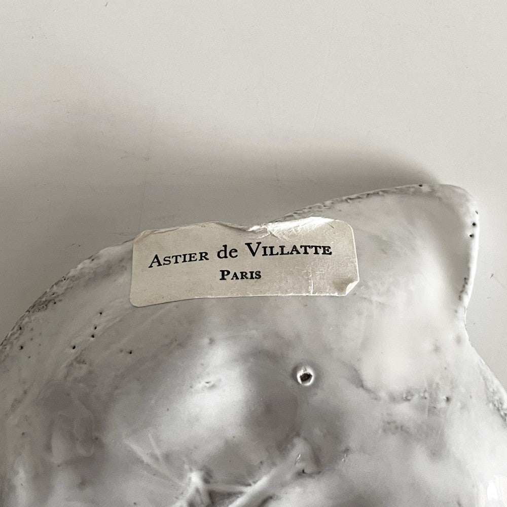 アスティエ・ド・ヴィラット ASTIER de VILLATTE シアン・エ・シャ Chien et Chat キャットディッシュ プレート 猫 Φ9cm 陶器 フランス ■