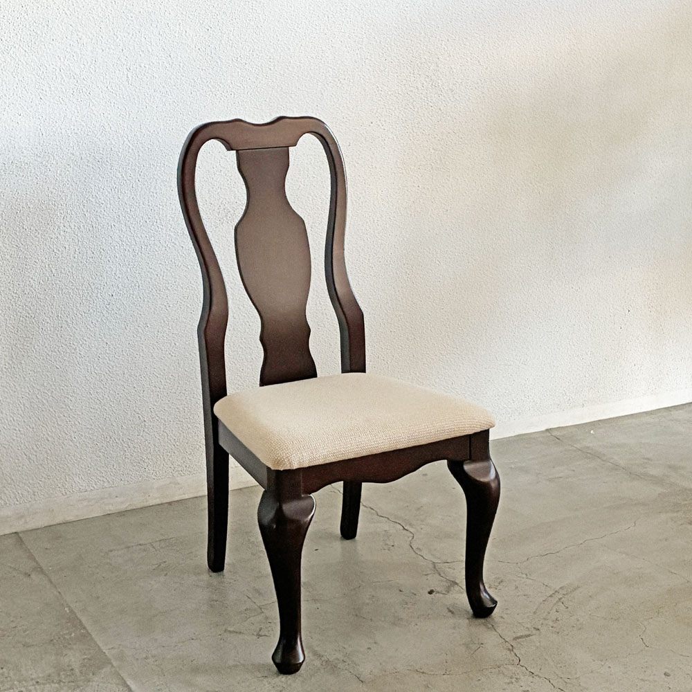 イーセンアーレン ETHAN ALLEN クイーンアンスタイル ダイニングチェア 猫脚 クラシカルデザイン B 〓