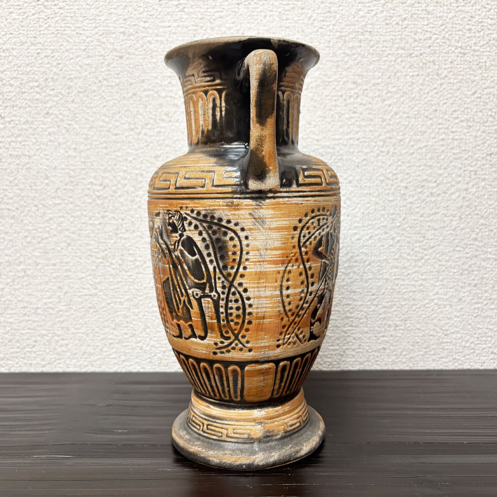 Bay Keramik ドイツビンテージ フラワーベース ギリシャモチーフ 花瓶 西ドイツ ◎