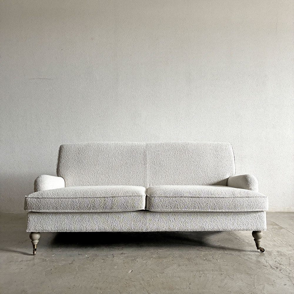 アスプルンド ASPLUND リゾルティール resortir スタンレー STANLEY 2.5P SOFA 2.5人掛けソファ W185cm ファブリック ホワイト系 グレー脚 定価￥418,000- 〓
