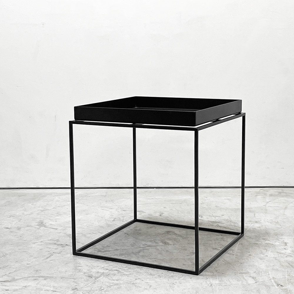 ヘイ HAY トレイテーブル Tray Table コーヒーテーブル センターテーブル Mサイズ ブラック W40cm スクエア 2Way 北欧 デンマーク モダン 定価￥42,900- D ●
