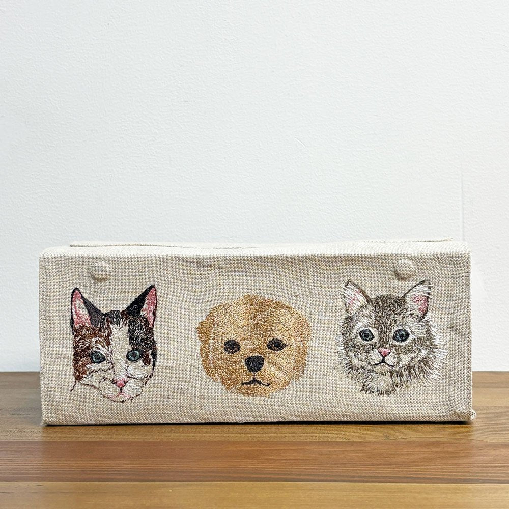 コーラルアンドタスク Coral & Tusk Dogs and Toys ティッシュボックスカバー リネン マグネット 刺繍 ●