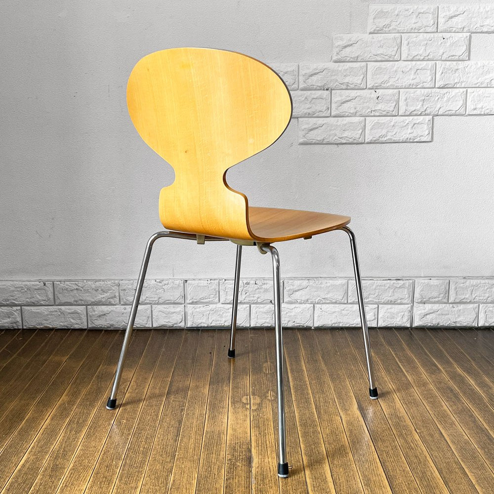フリッツハンセン Fritz Hansen 3101 アリンコチェア アントチェア 4本脚 ナチュラルビーチ ラッカー仕上げ フェルトグライズ アルネ・ヤコブセン F ◎