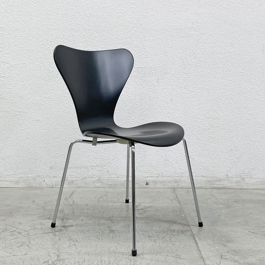 フリッツハンセン Fritz Hansen セブンチェア ダイニングチェア ブラック ラッカー再塗装 アルネ・ヤコブセン デンマーク スタッキングチェア A 北欧家具 〓