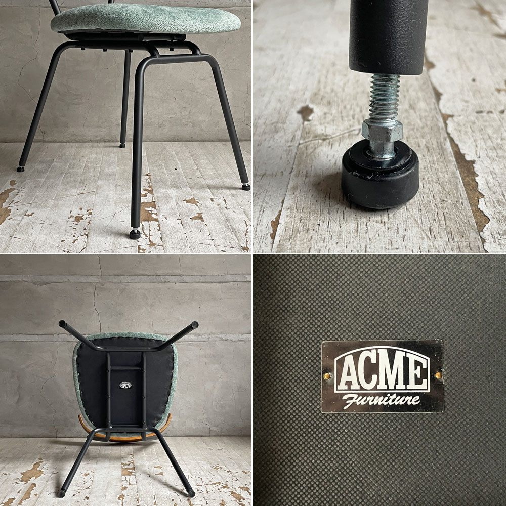 アクメファニチャー ACME Furniture グランビューチェア サード GRANDVIEW 3rd ダイニングチェア オーク材 ファブリック ライトブルー 美品 ♪