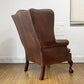ロイズアンティークス Lloyd's Antiques リプロダクションシリーズ チェスターフィールド B&Cウイングチェア 1シーターソファ 鋲 本革 英国 ◎