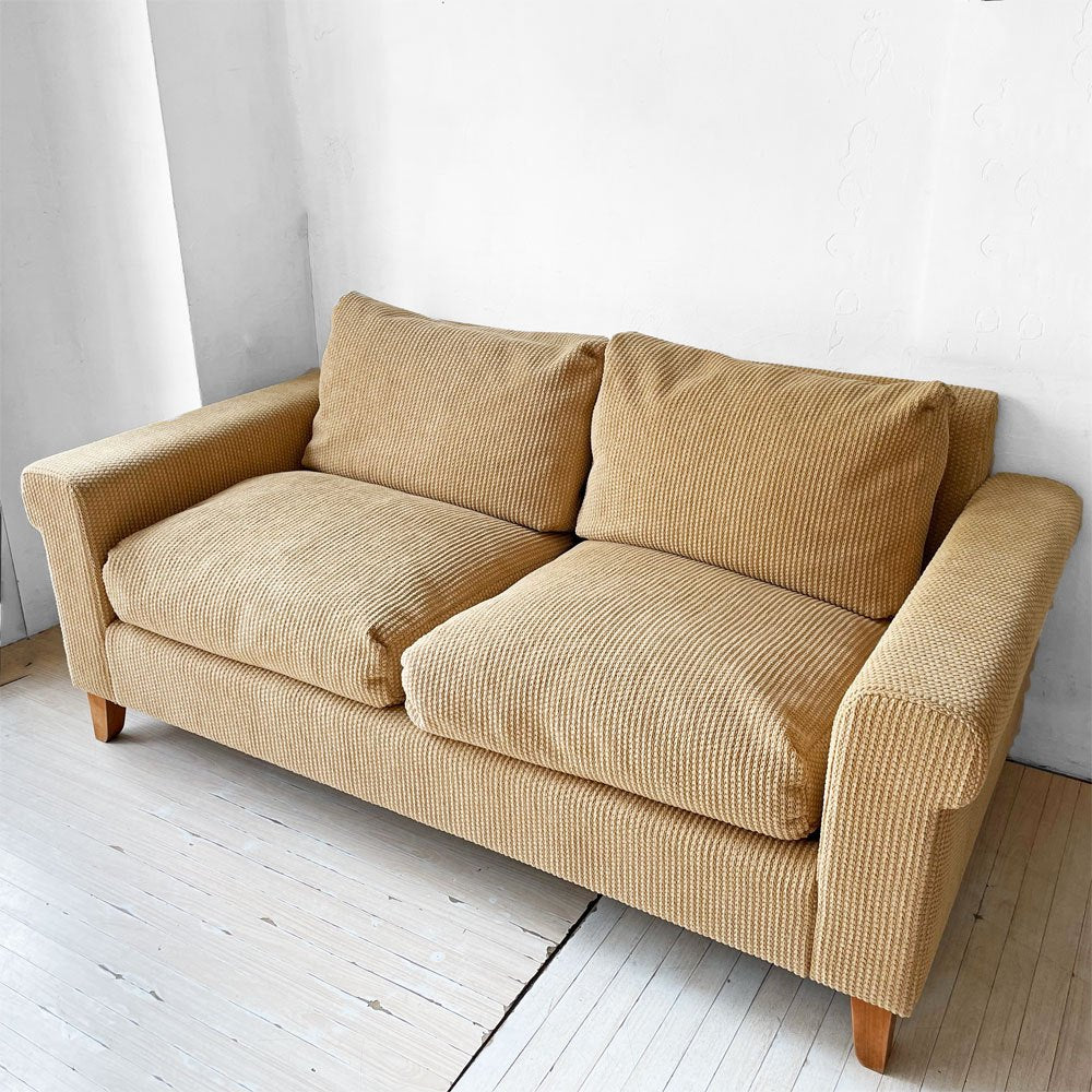 トラックファニチャー TRUCK FURNITURE FKソファ FK SOFA Jr. 2P ウォールナット無垢材 フェザークッション 新品張地張替済 ★