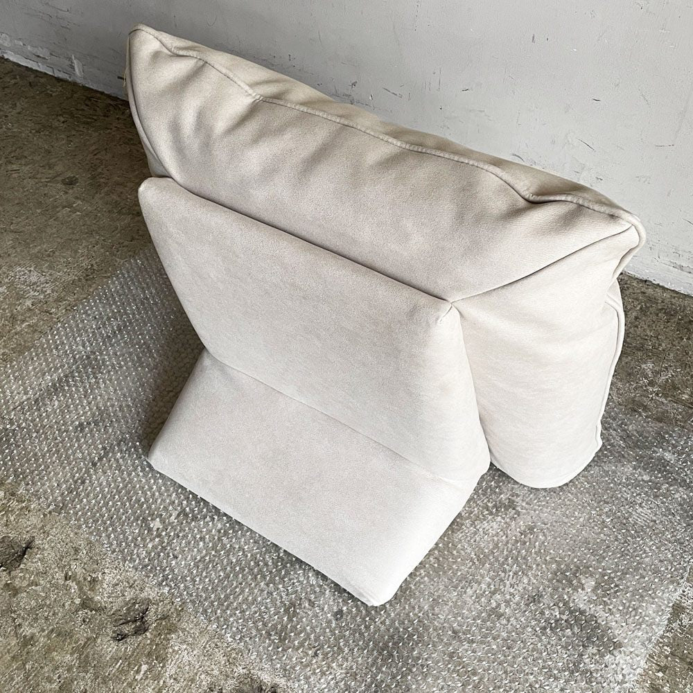 リラックスフォーム RELAX FORM アルフレード ALFREDO ソファ 背クッション 置き型クッション ベージュ系 レザーテックス 関家具 ハイタイプ H52cm 展示品 ■