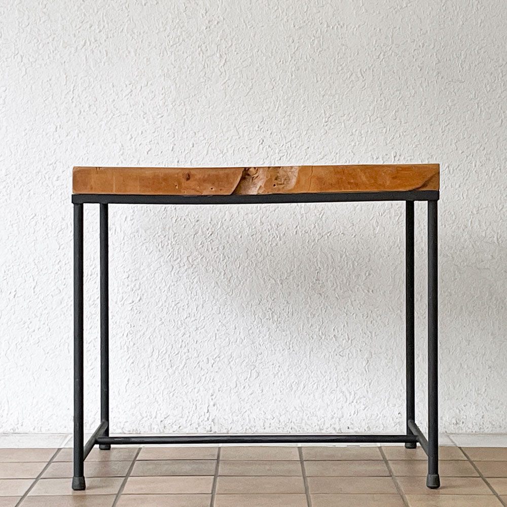 古材ｘアイアン デスク テーブル Desk Table 無垢材天板 インダストリアルデザイン 工業系 TENOHA & STYLE STORE購入品 ◇