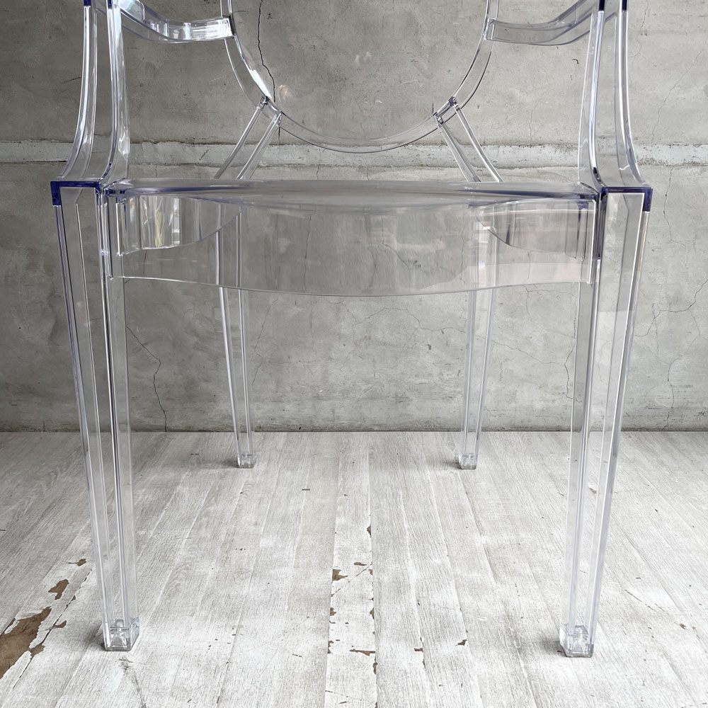 カルテル Kartell ルイゴースト LouisGhost アームチェア クリスタル スタッキング フィリップ・スタルク Philippe Starck イタリア 定価￥69,700- B♪