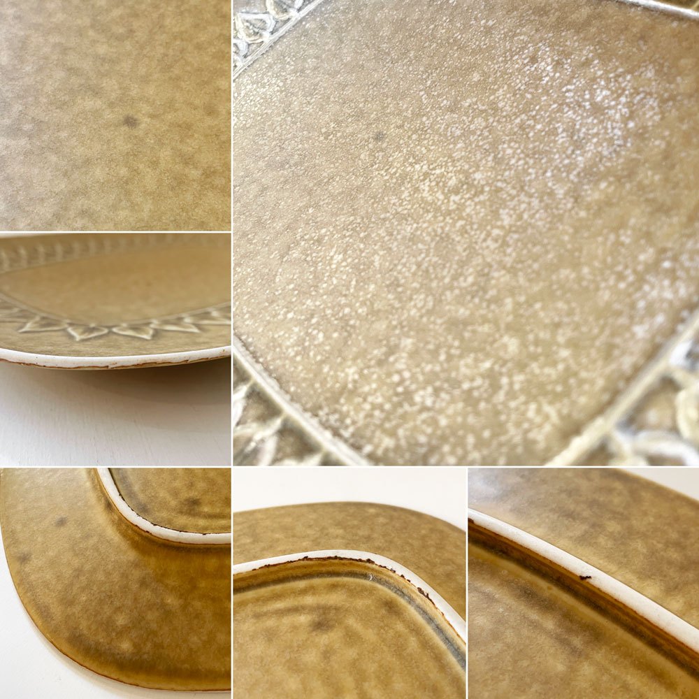 イェンス・クイストゴー Jens.H.Quistgaard JHQ レリーフ Relief オーバルプレート 角皿 レクタングル W29.5cm デンマークビンテージ 北欧食器 ◎