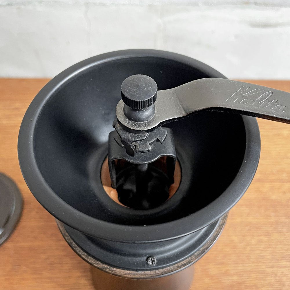 モクネジ Mokuneji × カリタ Kalita COFFEE MILL URUSHI KURO コーヒーミル 手動 木製 漆塗り 専用ミルカバー付 合計定価￥37,180- ♪