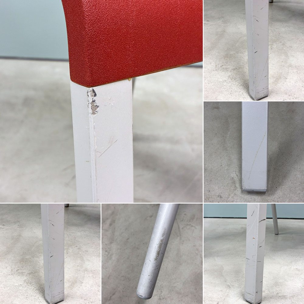 ヴィトラ vitra. ゼロスリー .03 ダイニングチェア スタッキングチェア マールテン・ヴァン・セーヴェレン Maarten Van Severen レッド B ◎