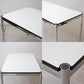 USMモジュラーファニチャー USM Haller USMハラーテーブル ワーキングデスク ダイニングテーブル W150×D75×H74cm アジャスター パールグレーラミネート(ホワイト) 高さ調整機能付 A ●