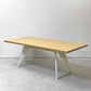 ヴィトラ vitra イーエム EMテーブル EM Table ダイニングテーブル ウッド天板 オーク材 突板 スチールベース ホワイト系カラー w200㎝ ジャン・プルーヴェ 定価￥594,000- ●