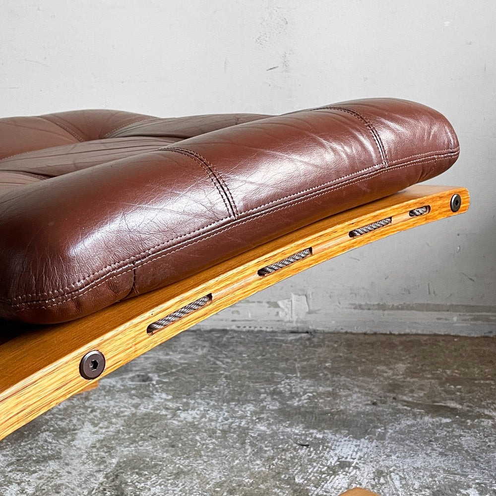 冨士ファニチア Fuji furniture アージオ AGIO オットマン フットスツール ビーチ材 ブラウン合皮 ナチュラルモダン ■