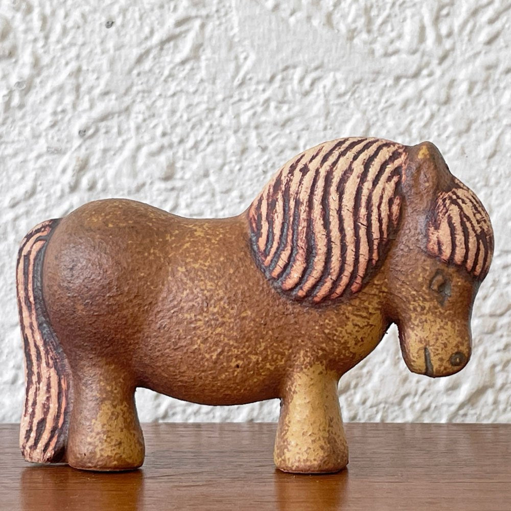 ケラミックスタジオグスタフスベリ KERAMIK STUDION GUSTAVSBERG スカンセン skansen ポニー PONY 陶製フィギュリン リサラーソン Lisa Larson スウェーデン 北欧 ◇