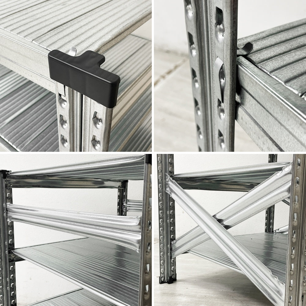 メタルシステム METALSISTEM スーパー123シリーズ SUPER123 スチールシェルフ STEEL SHELF 4段 W68xD61.5xH93cm イタリア製 ●