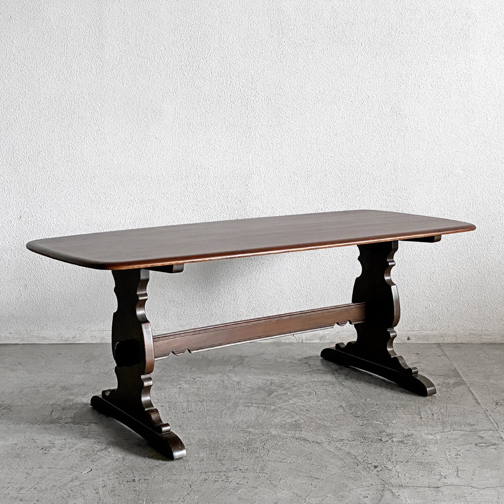 アーコール Ercol オールドコロニアル リフェクトリーテーブル ダイニングテーブル エルム無垢材 英国 UKビンテージ 〓