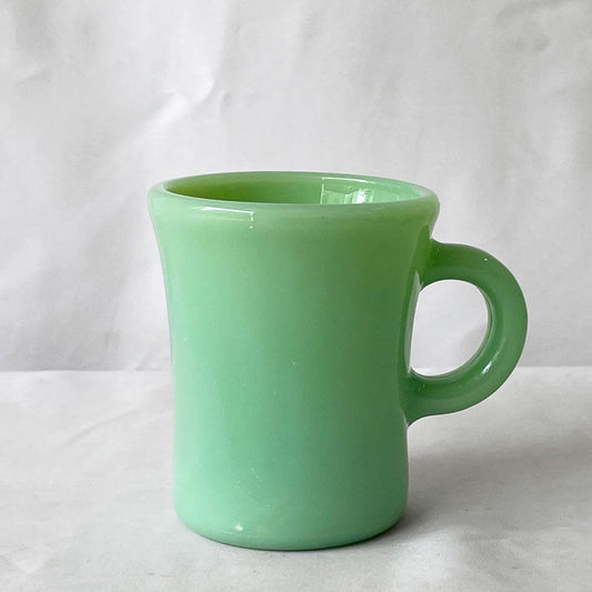 ファイヤーキング FIRE KING チョコレートマグ ジェダイ JADE-ITE Cハンドル ミルクガラス 1952～55年 USビンテージ アンカーホッキング B ◇