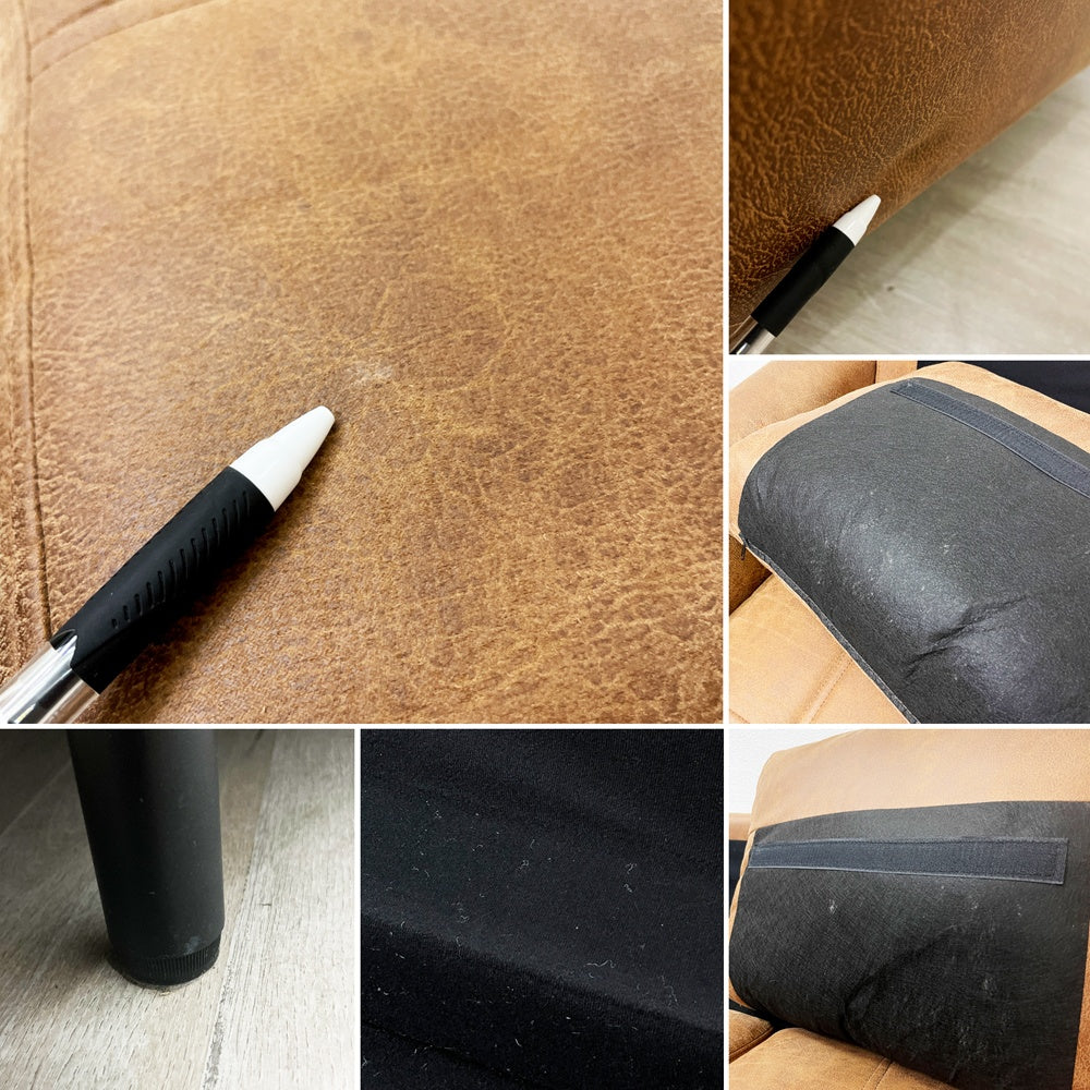 ジャーナルスタンダードファニチャー j.s.F ピーエスエフ カウチソファ PSF COUCH SOFA W210cm 3人掛けソファ オットマン レザー調 撥水 コンセント付属 参考価格165,000円 ●