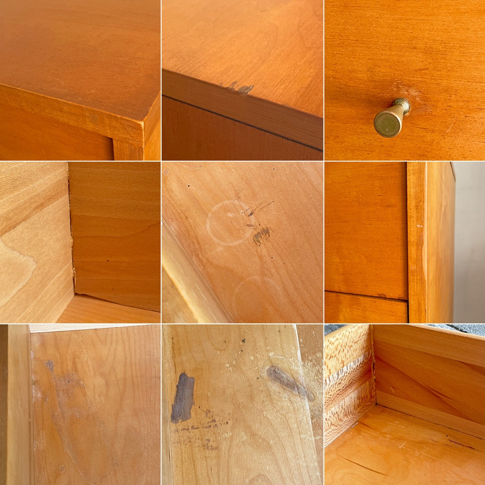 ウィンシェンドン Winchendon Furniture プランナーグループ 6ドロワー ドレッサー 6 Drawer Dresser ポールマッコブ Paul McCobb メープル材 真鍮 1950’s ミッドセンチュリー ビンテージ ■