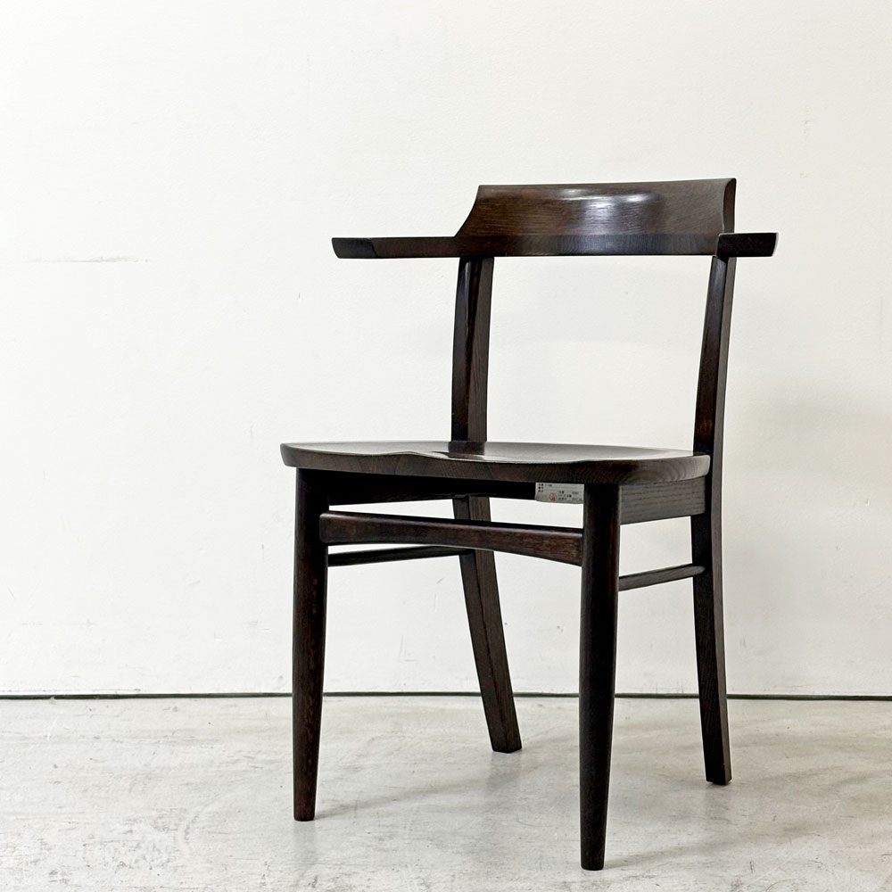 柏木工 KASHIWA ソフィー Sophie ダイニングチェア オーク無垢材 ハーフアーム ダークブラウン 飛騨家具 A ●