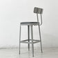 リオン LYON ファクトリー チェア FACTORY CHAIR カウンターチェア グレー バックレスト クッション PVCレザー 座面高69cm パシフィックファニチャーサービス P.F.S取り扱い E ●