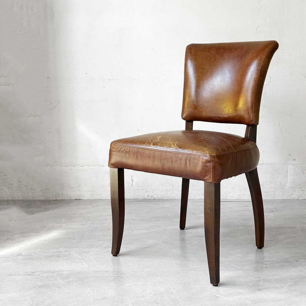 ハロ HALO ミミチェア MIMI CHAIR ダイニングチェア カフェチェア 本革 レザー 英国 シャビーシック ビンテージスタイル B ★