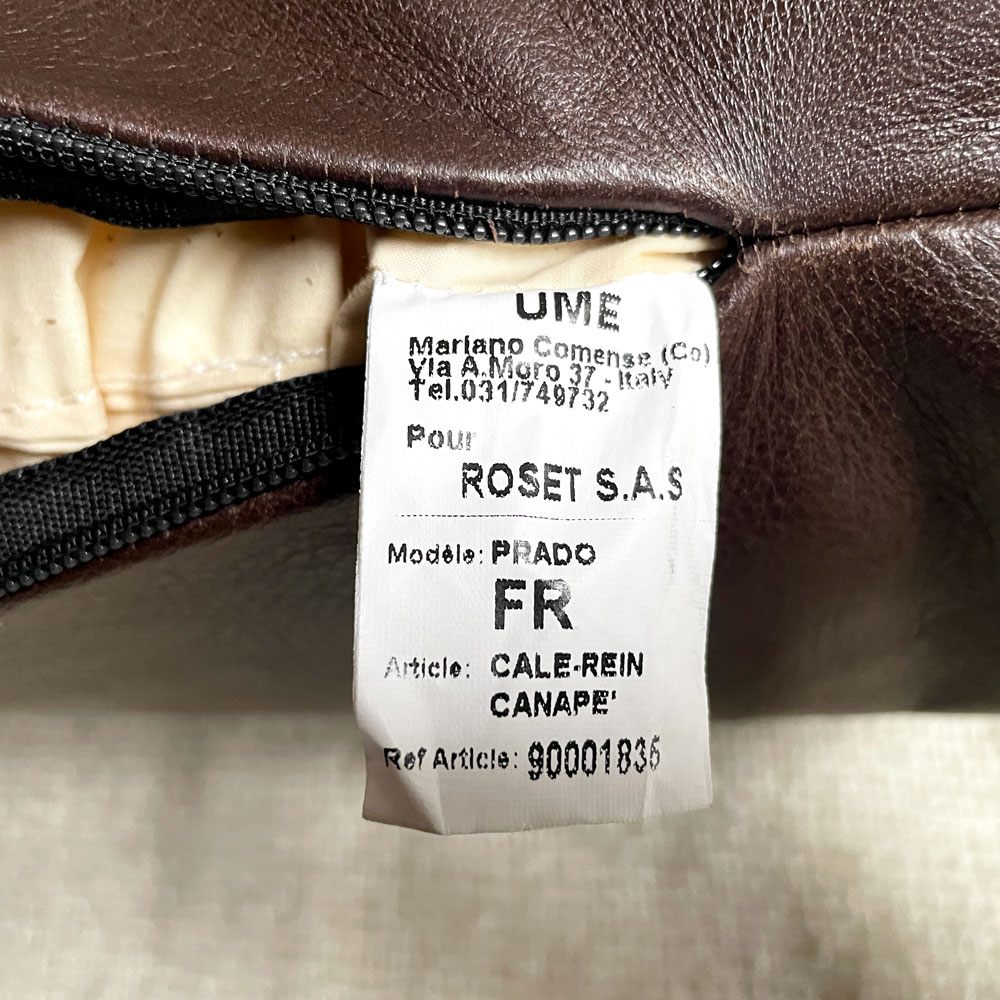 リーンロゼ ligne roset ロゼプラド ROSETPRADO ボルスタークッション レザー ブラウンカラー 本革 フェザー 参考定価￥58,300～ A