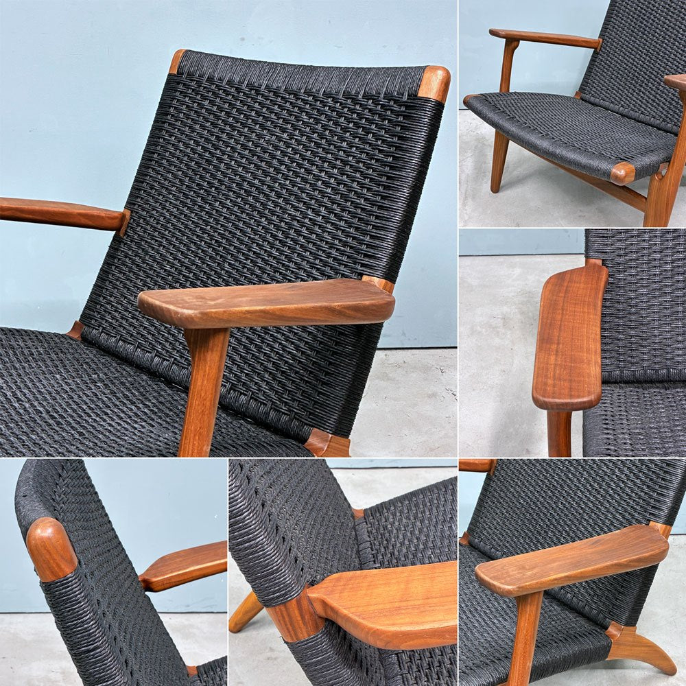 カールハンセン＆サン Carl Hansen & Son CH25 イージーチェア ラウンジチェア ウォールナット材 ブラックペーパーコード ハンス・J・ウェグナー デンマーク 北欧家具 ◎