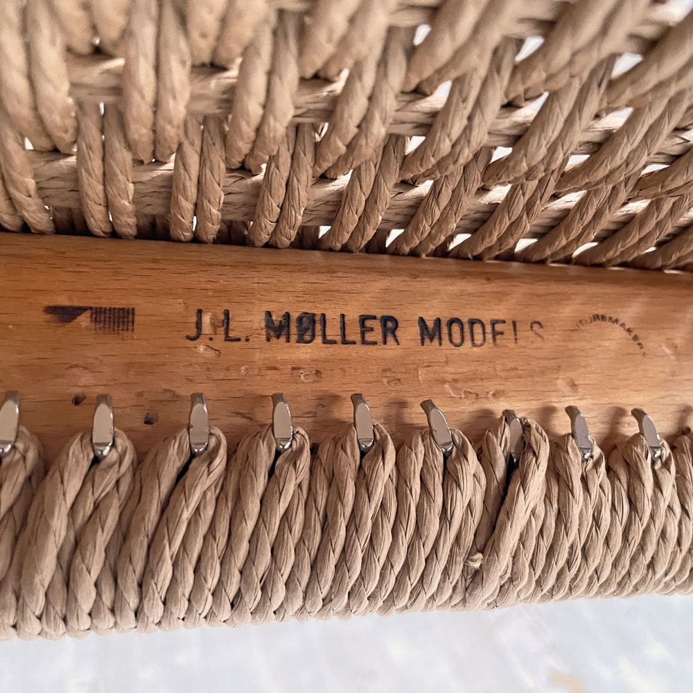 JLモラー J.L.Mollers Model ビンテージ No.84 ダイニングチェア チーク無垢材  ニールス・O・モラー 北欧家具 デンマーク ペーパーコード張り替え済み