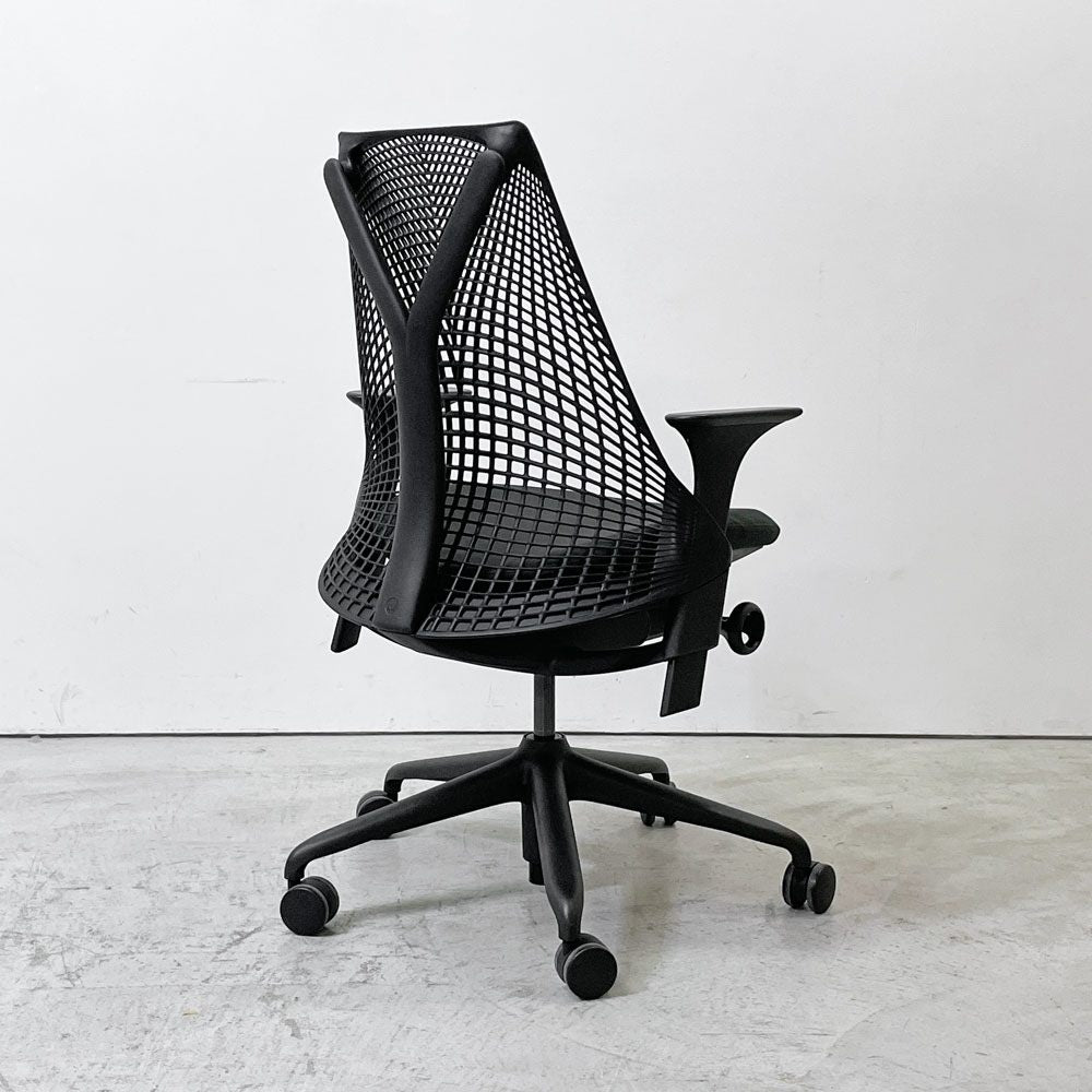ハーマンミラー Herman Miller セイルチェア SAYL CHAIR デスクチェア オフィスチェア ブラック ミドルバック イヴ・ベアール 2013年製 旧モデル B ●