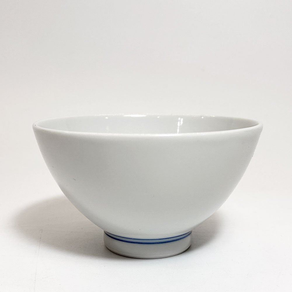 一保堂茶舗 湯呑茶碗 5客セット W8 × H4.5 cm お茶碗 白磁 碗型 ★