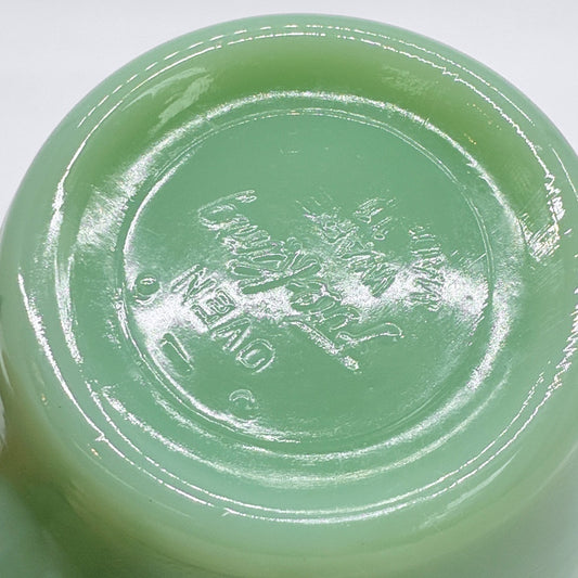 ファイヤーキング Fire King レストランウェアシリーズ ジェダイ Jade-ite ストレート カップ＆ソーサー Straight Cup&Saucer ミルクガラス USビンテージ アンカーホッキング B ●