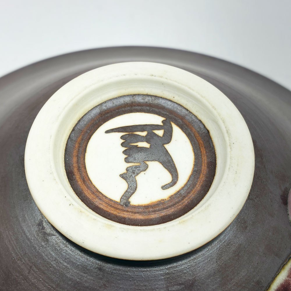Orcas Island Pottery デコレーションボウル 陶器 アート Φ24.5cm Matthew Patton アメリカ ●