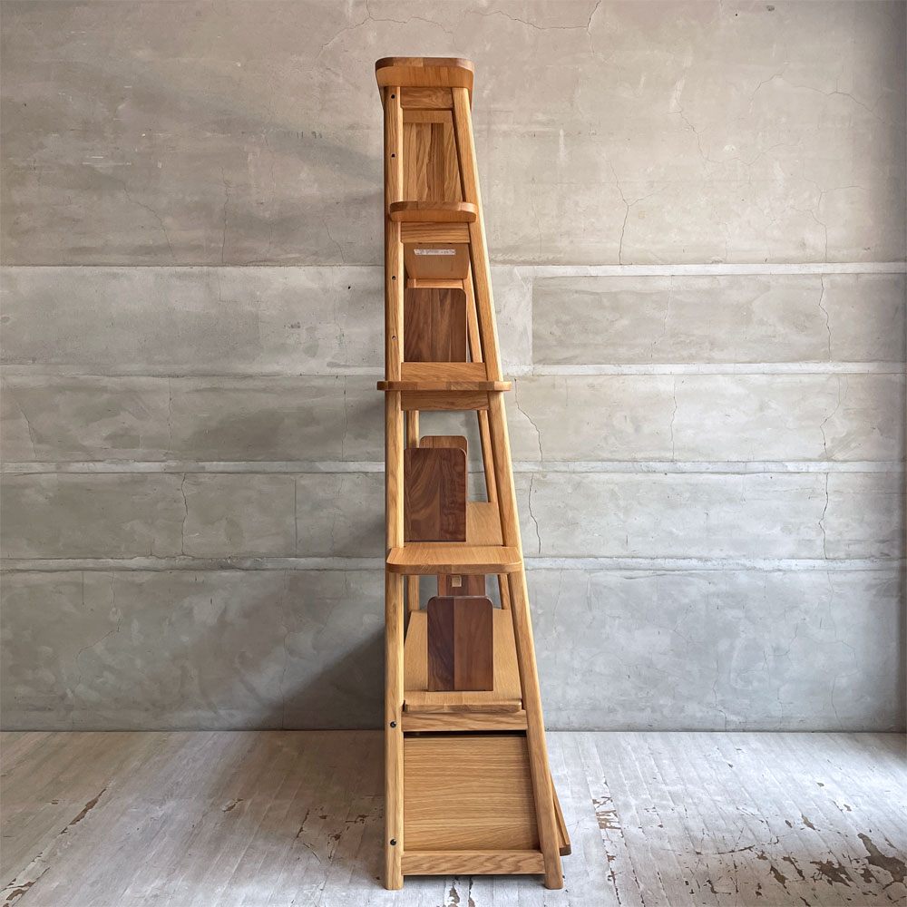 アクタス ACTUS サークル SARCLE ライブラリーシェルフ 飾り棚 本棚 オーク材 ブックエンド付き  定価￥112,200- ♪