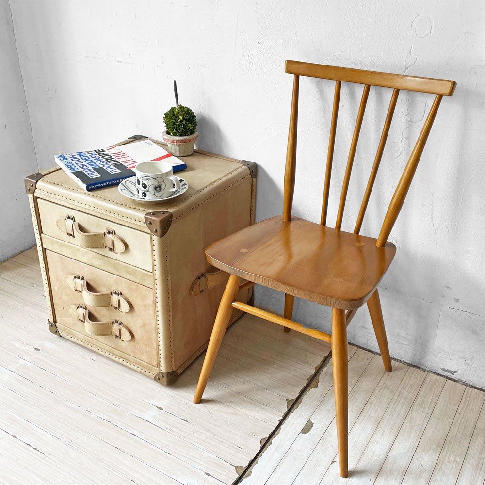 アーコール Ercol スティックバックチェア スピンドルチェア エルム材 UKビンテージ Vintage 英国家具 ★