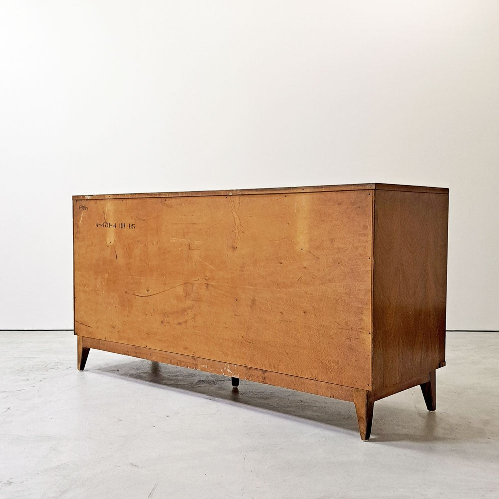 USビンテージ US Vintage 9ドロワー サイドボード  ワイドチェスト ウォールナット材 W152cm ミッドセンチュリーデザイン ●
