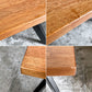 かなでもの KANADEMONO THE LOW TABLE ラバーウッド ブラウン × Black Steel LowTube 幅90cm ■