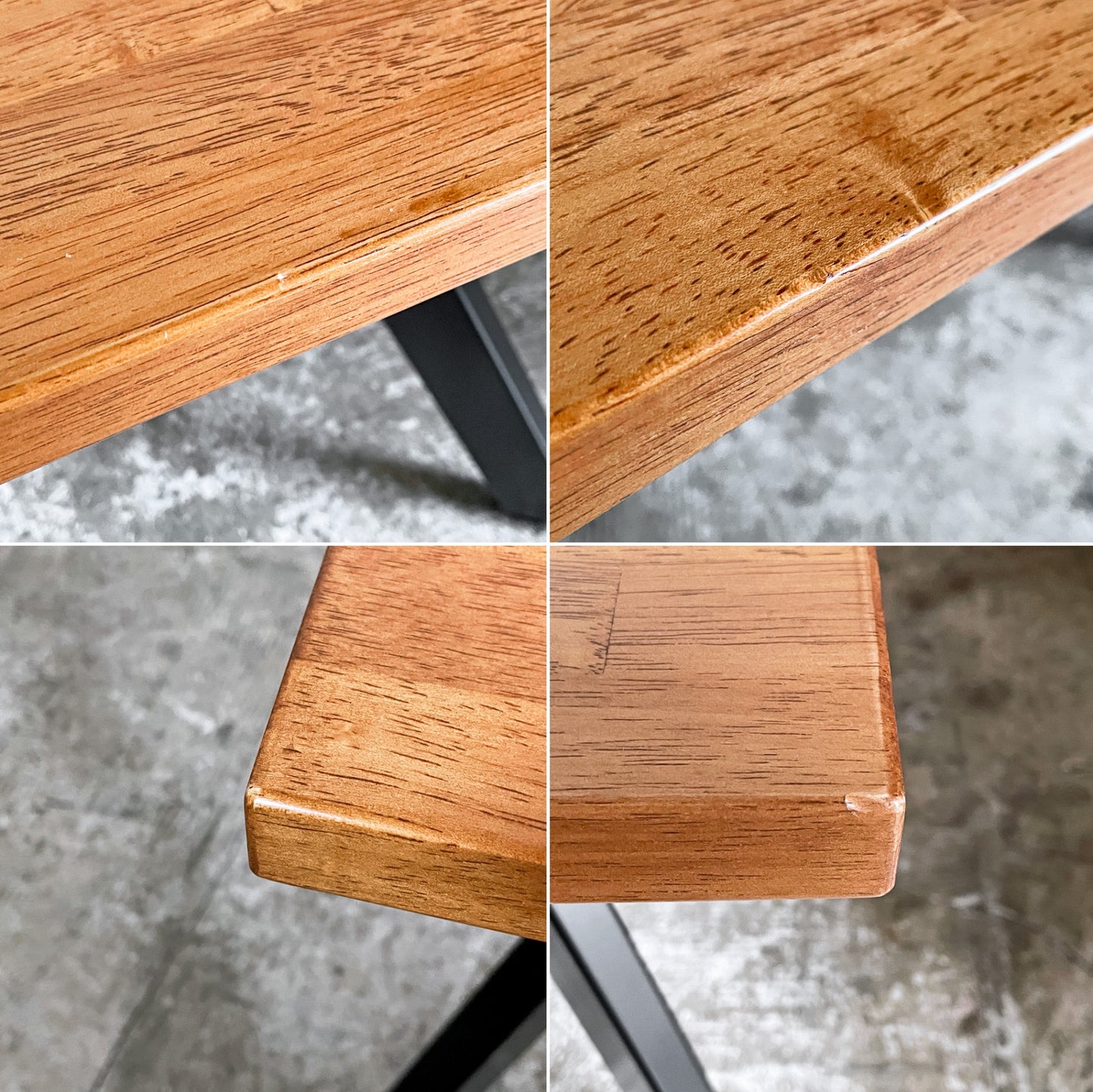 かなでもの KANADEMONO THE LOW TABLE ラバーウッド ブラウン × Black Steel LowTube 幅90cm ■