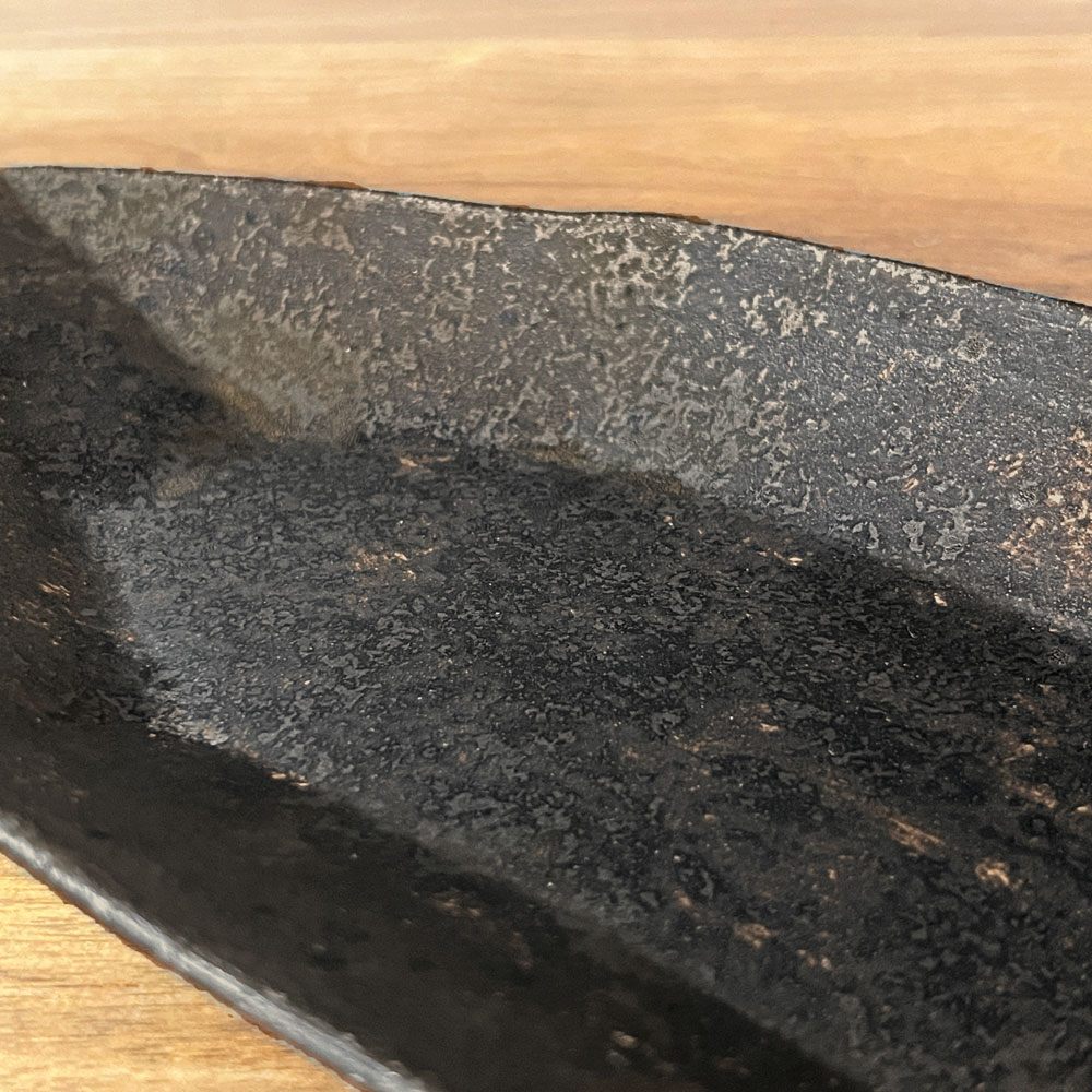 安福由美子 錆八角皿 中 W26cm 現代作家 ♪